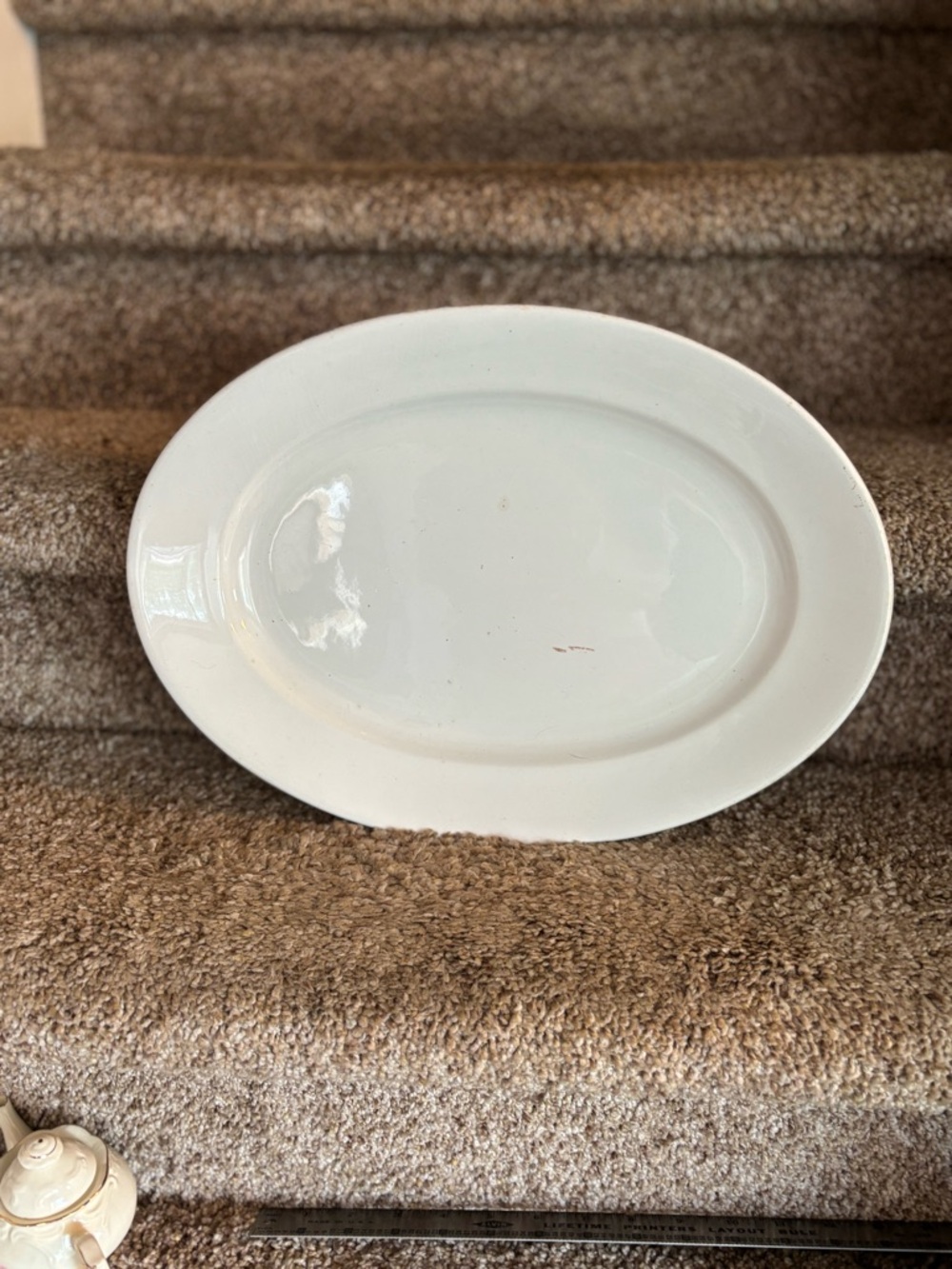White Ceramic Oval Serving Platter - Classic Home Dining